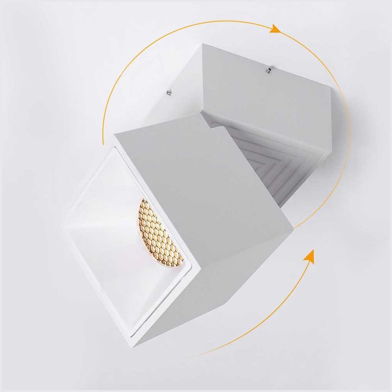 12W LUKA Square Adjustable Surface Downlight