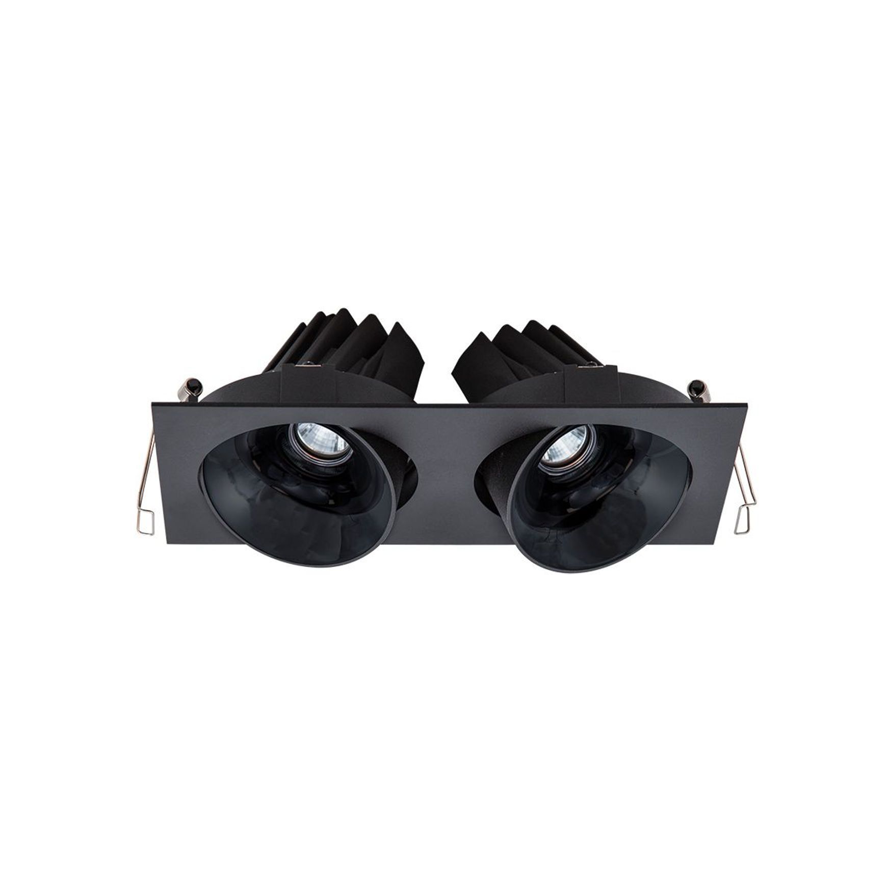 Cevon Dark Art Tilt/Rotate - 2x 14W Double Downlight