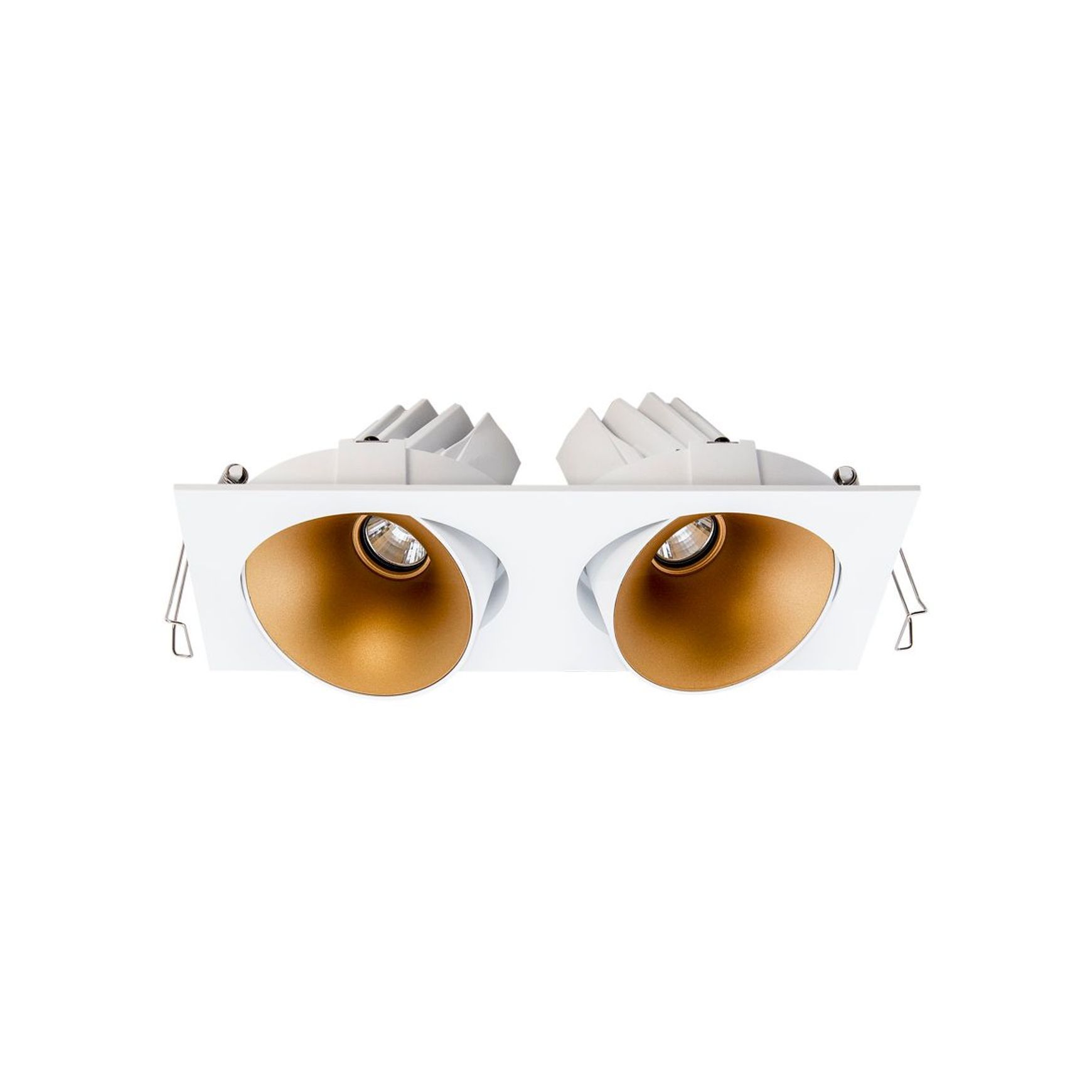 Cevon Dark Art Tilt/Rotate - 2x 14W Double Downlight