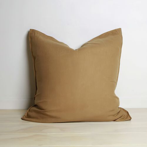 100% French Flax Linen Euro Pillowcase - Ginger