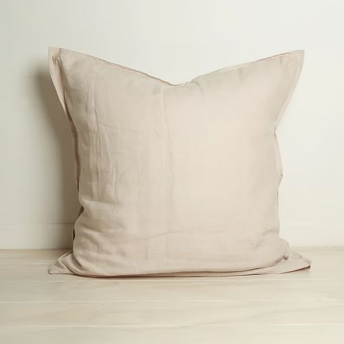 100% French Flax Linen Euro Pillowcase - Latte