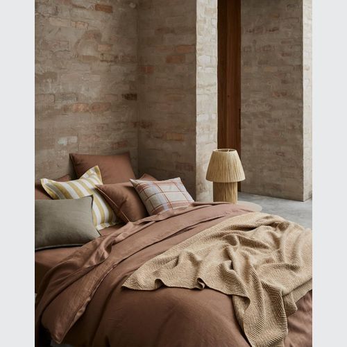 Ravello Linen Quilt Cover - Biscuit | Weave Home Bed Linen