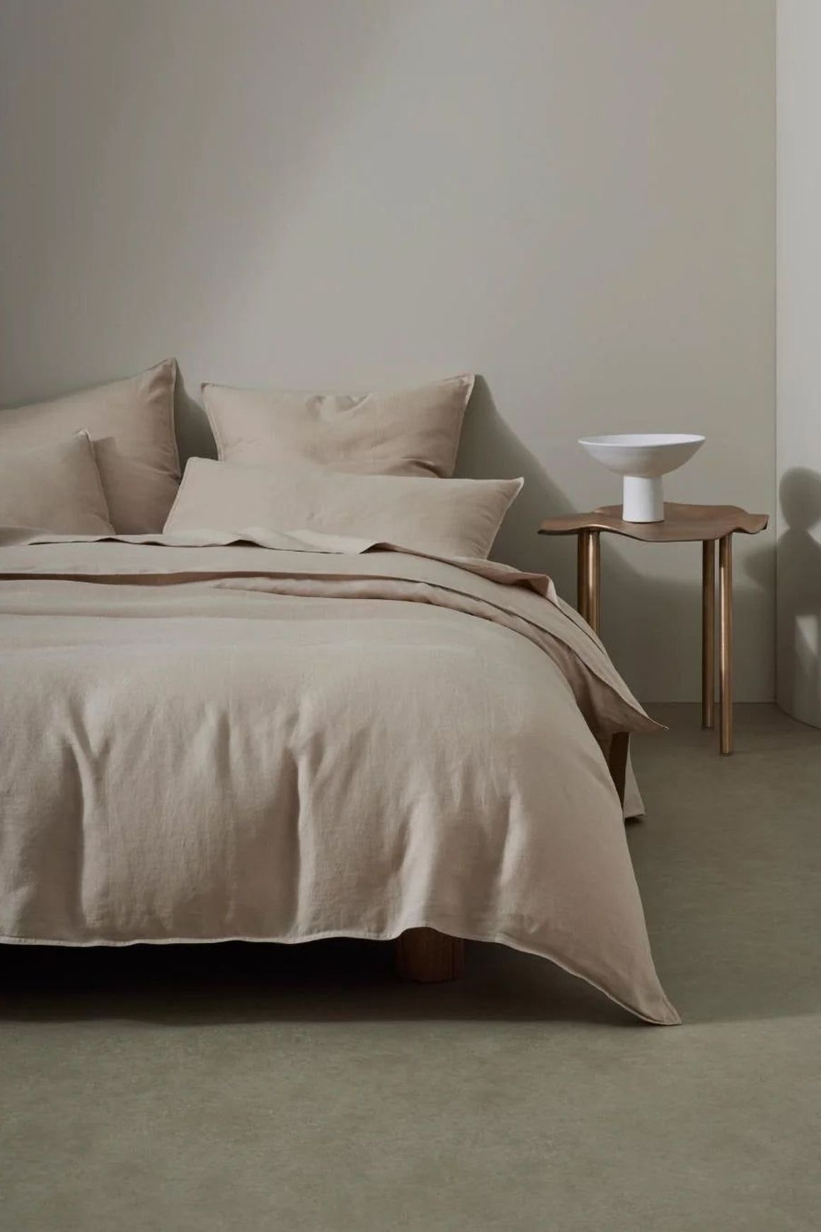 Ravello Linen Quilt Cover - Shell | Weave Home Bed Linen