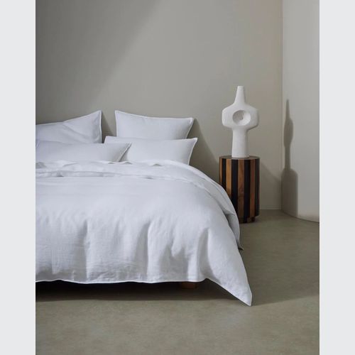 Ravello Linen Quilt Cover - White | Weave Home Bed Linen
