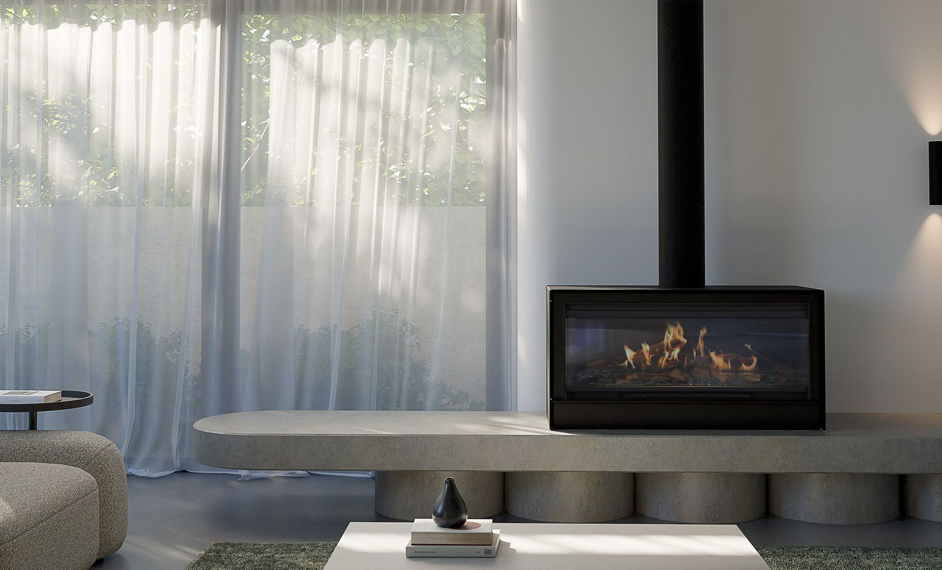 Escea LEFS1000 Freestanding Holographic Electric Fire