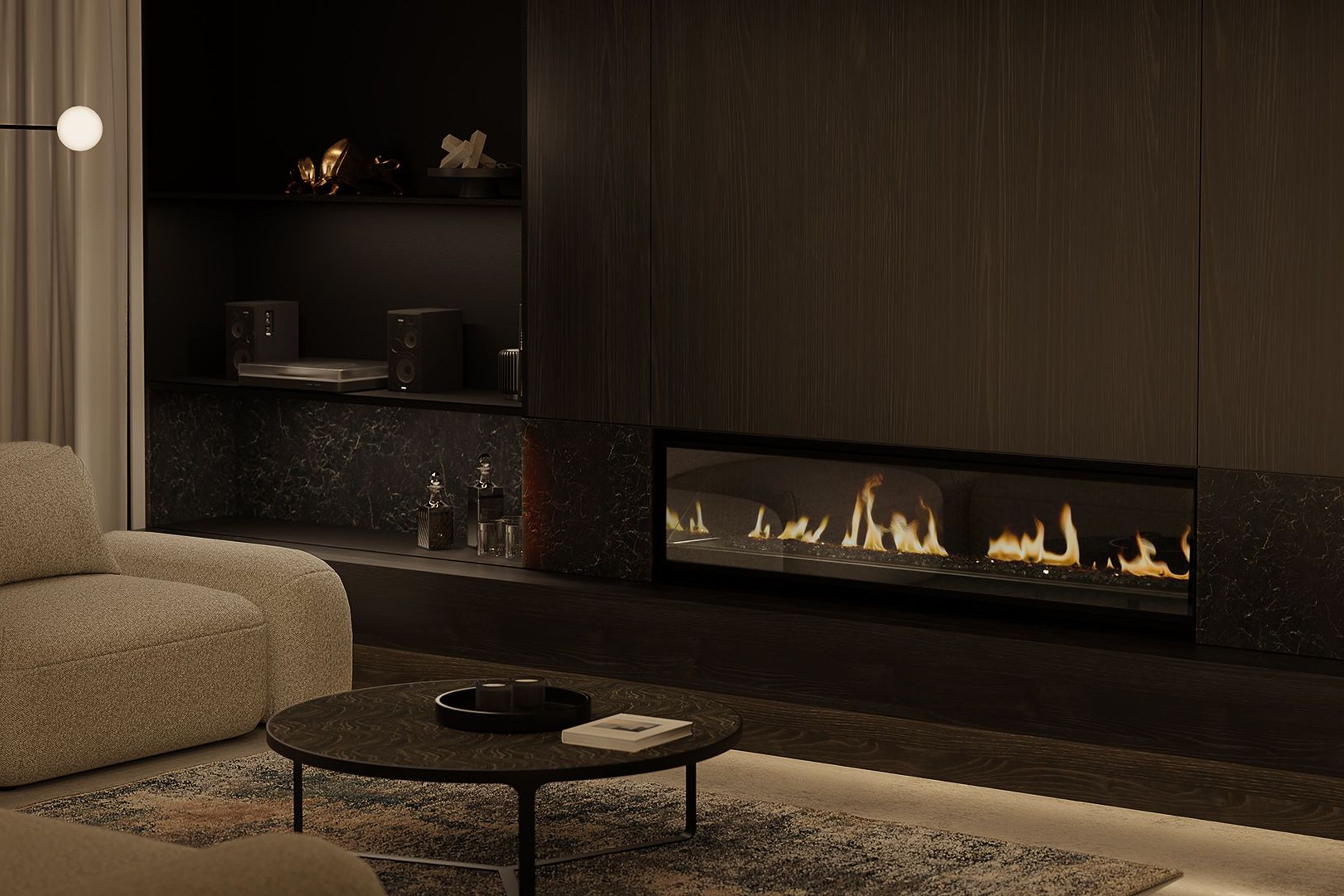 Escea LR1550 Inbuilt Electric Fireplace