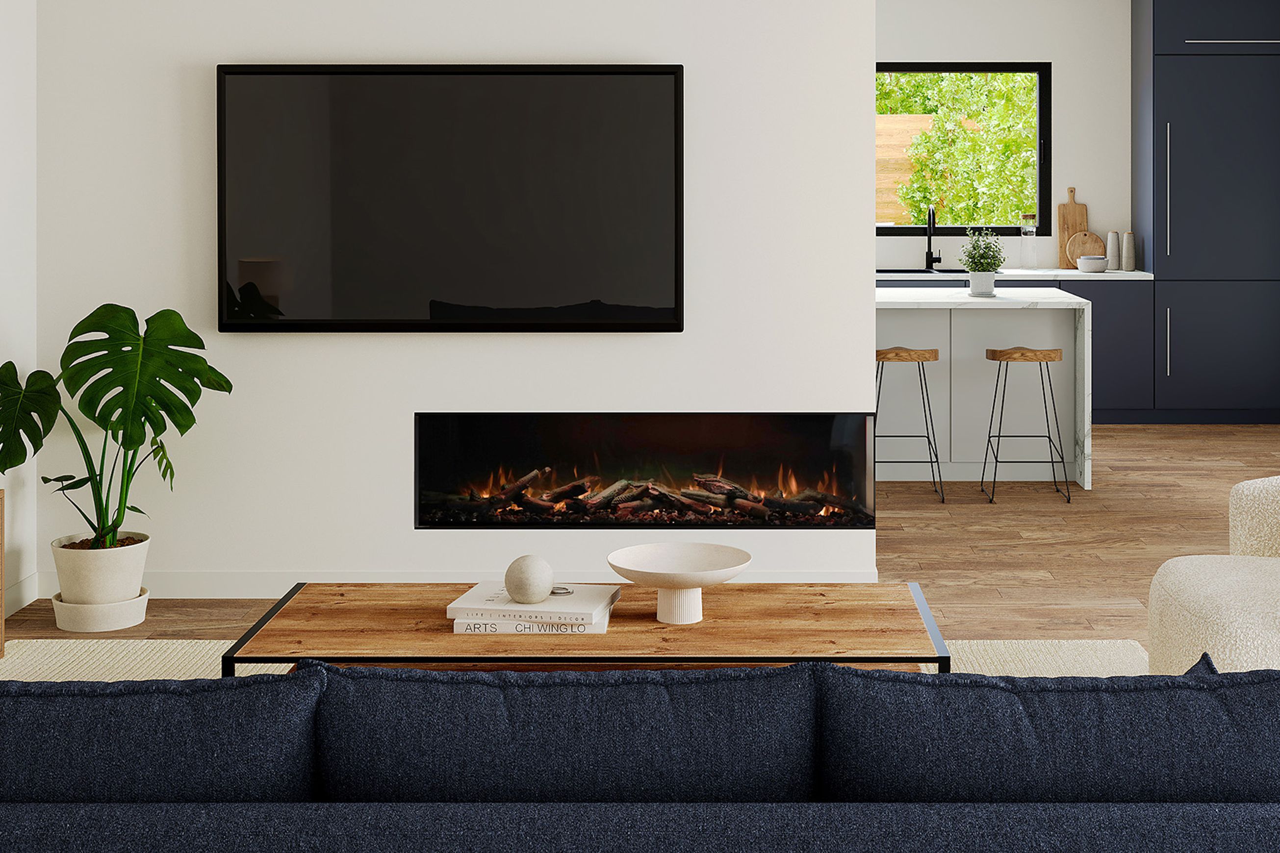 Ambe Multi65 Electric Fireplace | Landscape/Corner/Bay