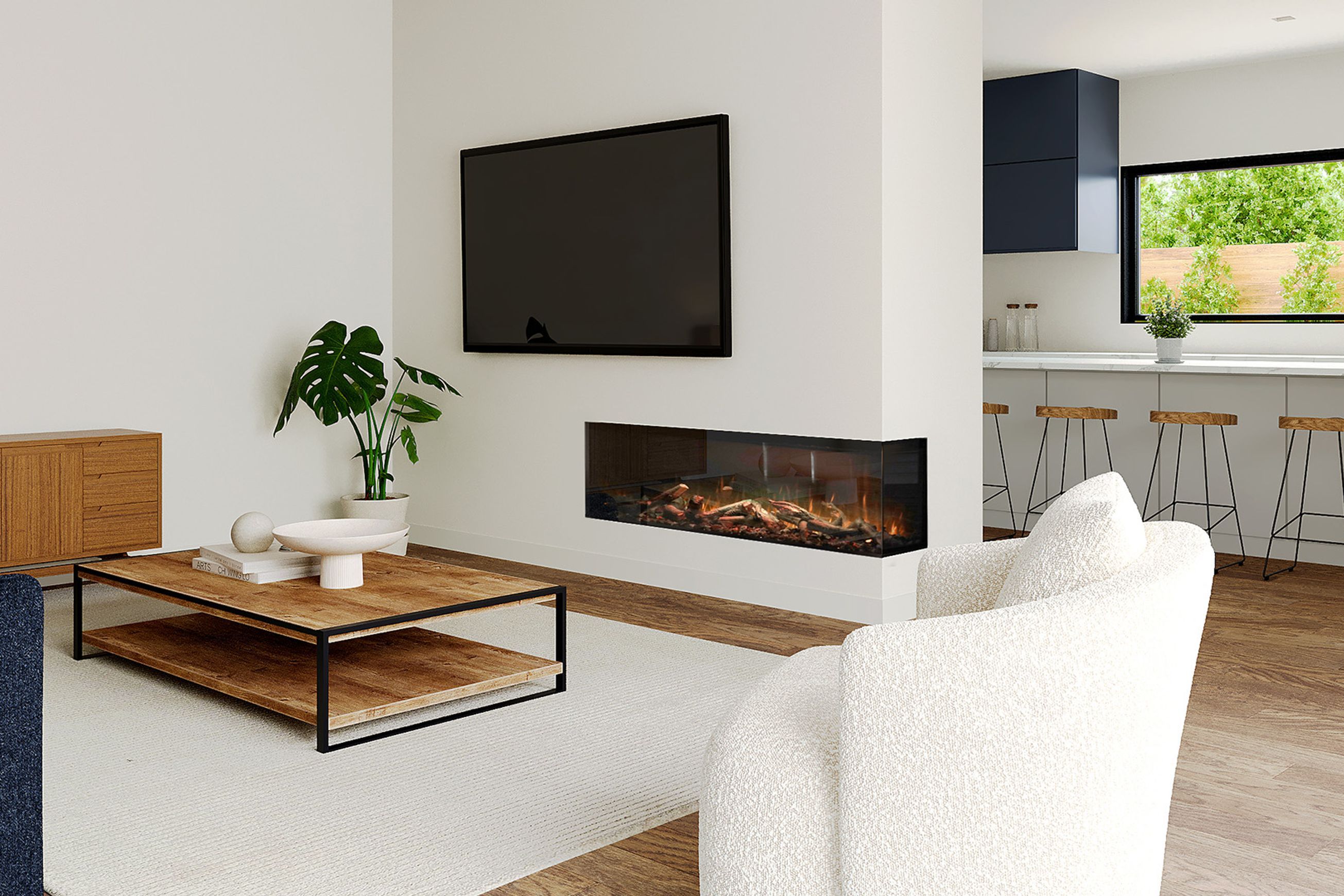 Ambe Multi65 Electric Fireplace | Landscape/Corner/Bay