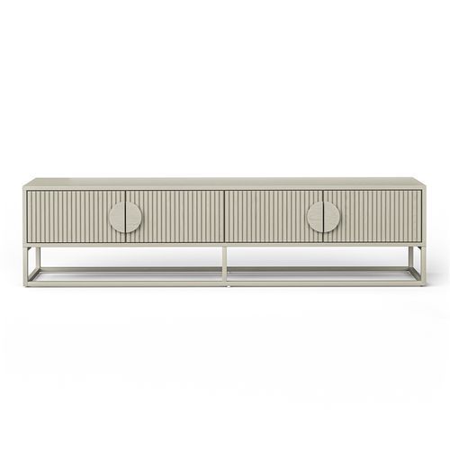 Braxton Ripple Slatted TV Entertainment Unit | 180cm | Putty