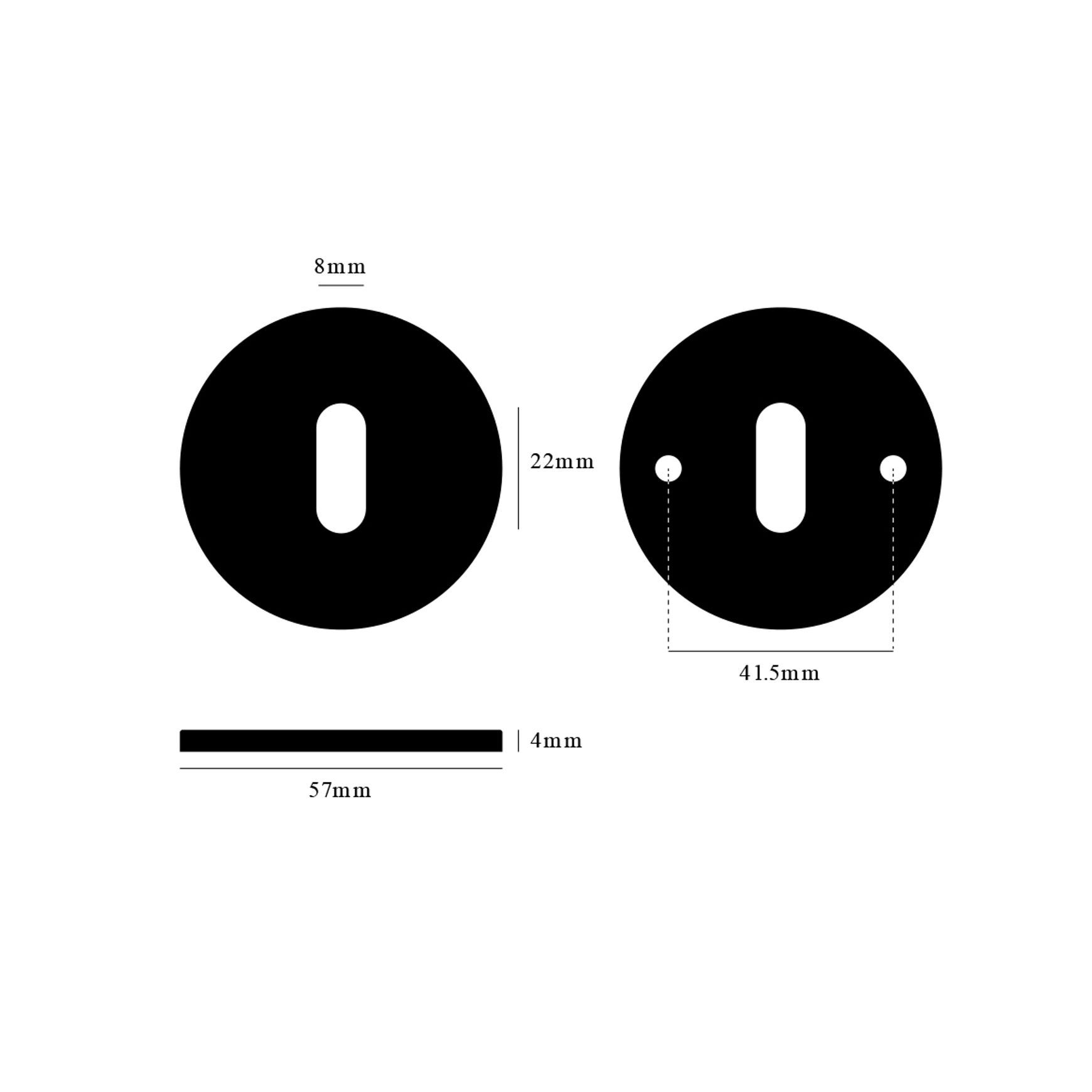 Buster and Punch Escutcheon Plate Traditional Profile