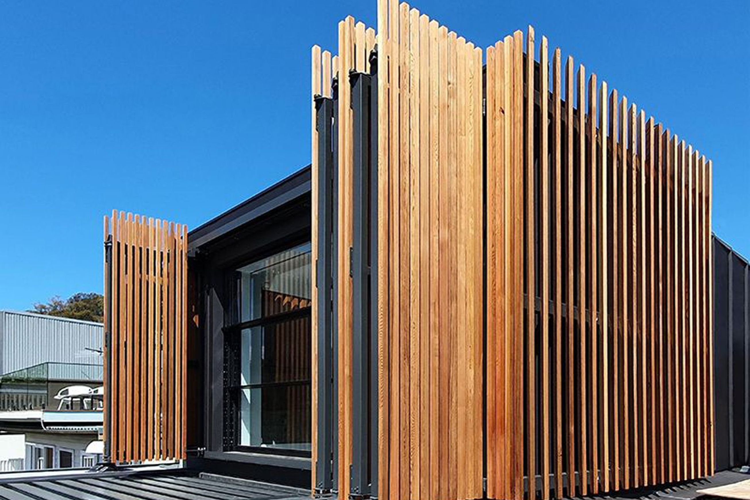 Motorised Vertical Bi-Fold Screens | Shade Factor