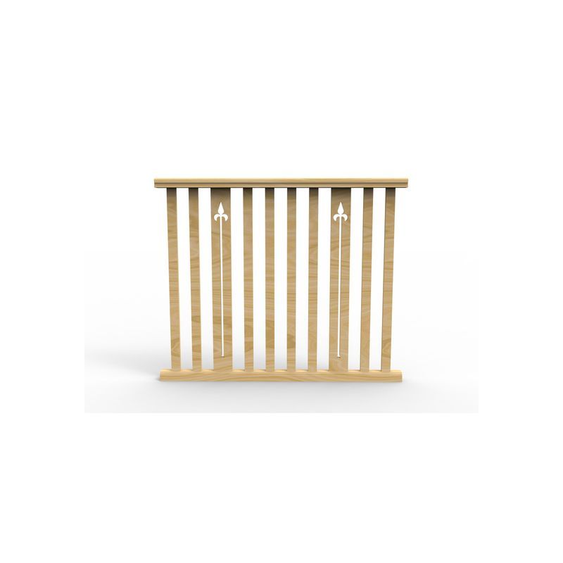 BS465ASS Slat & Motif Assembled Level Balustrade