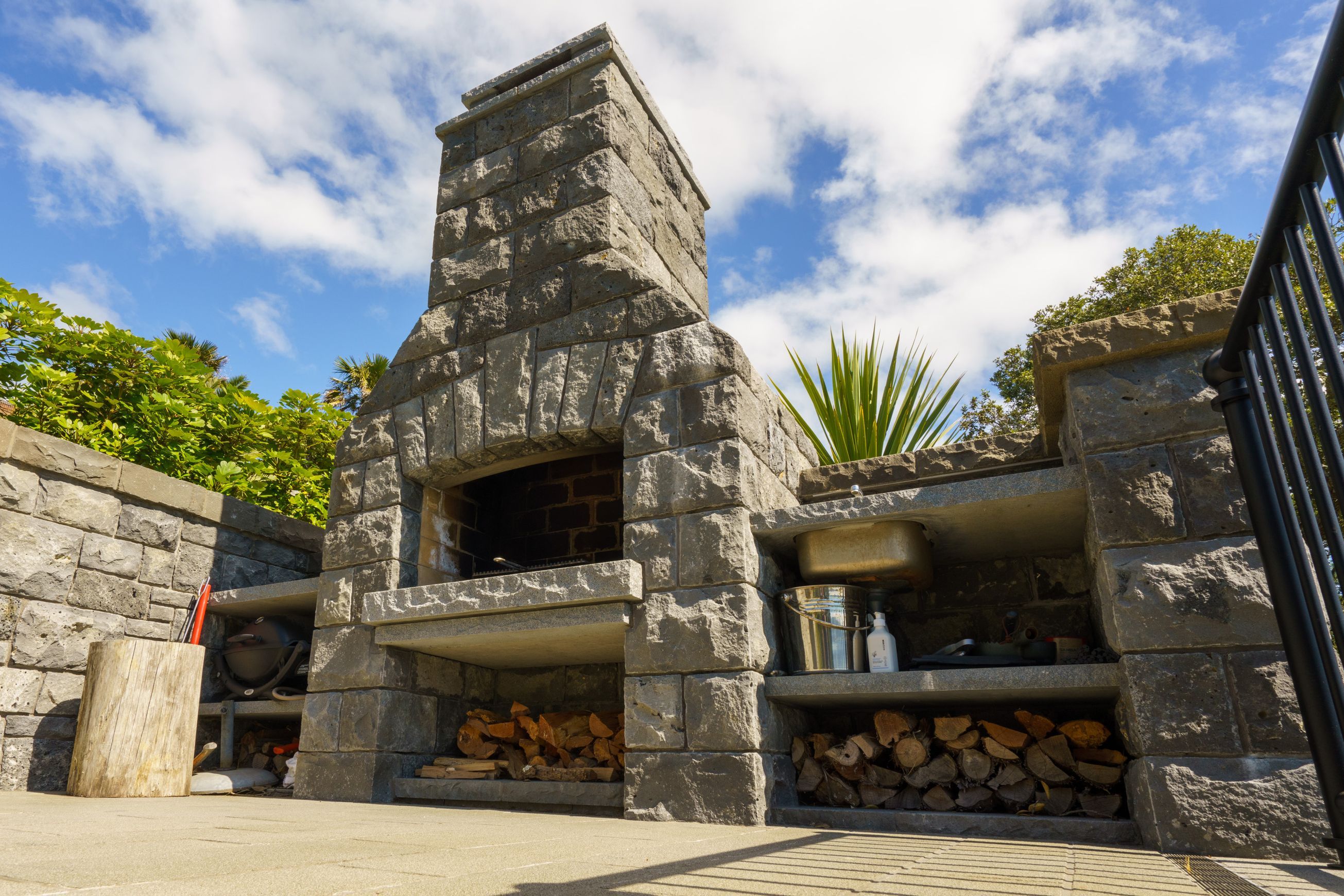 Stone Fireplaces & Chimneys