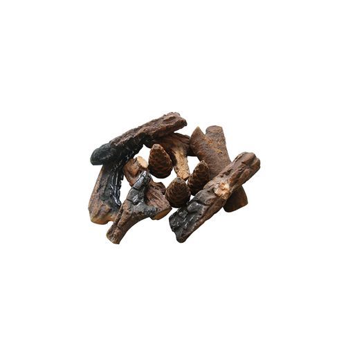 Naked Flame 9 Piece Decorative Fireplace Logs 