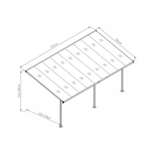 Aluminium Canopy Patio Cover | DTP-BW9B-AKL