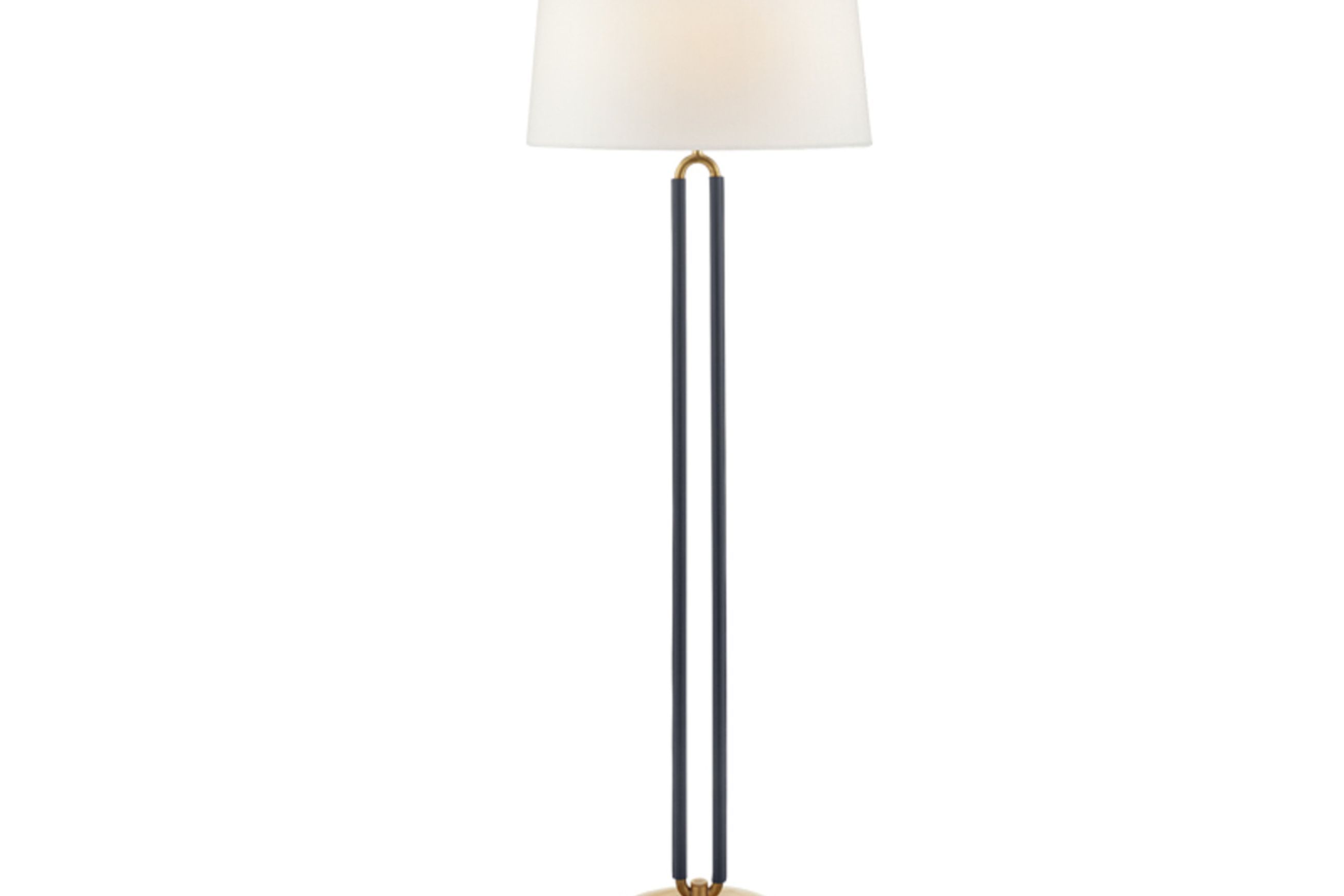 Cody Large Floor Lamp – Natural Brass / Navy