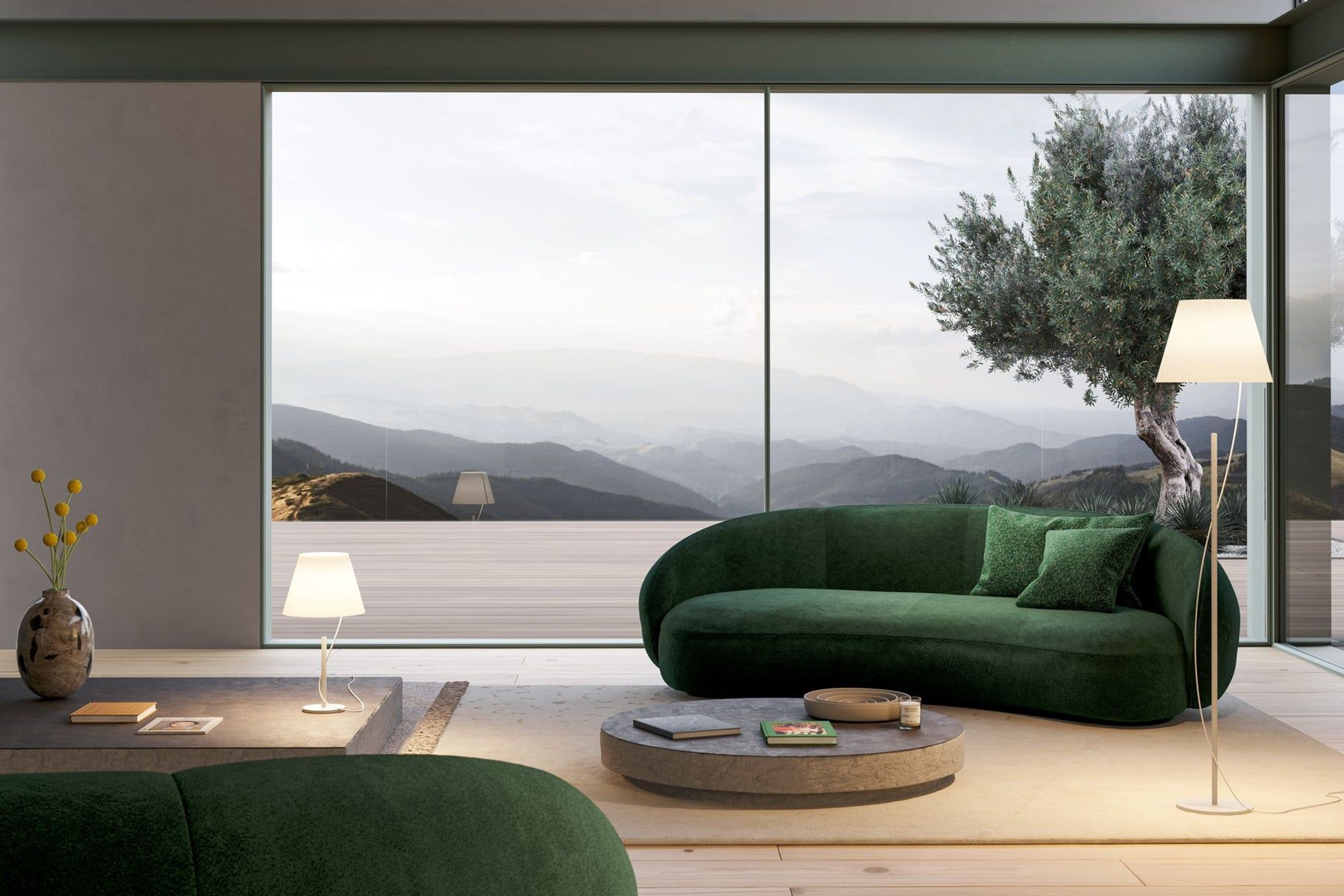 Hover floor lamp