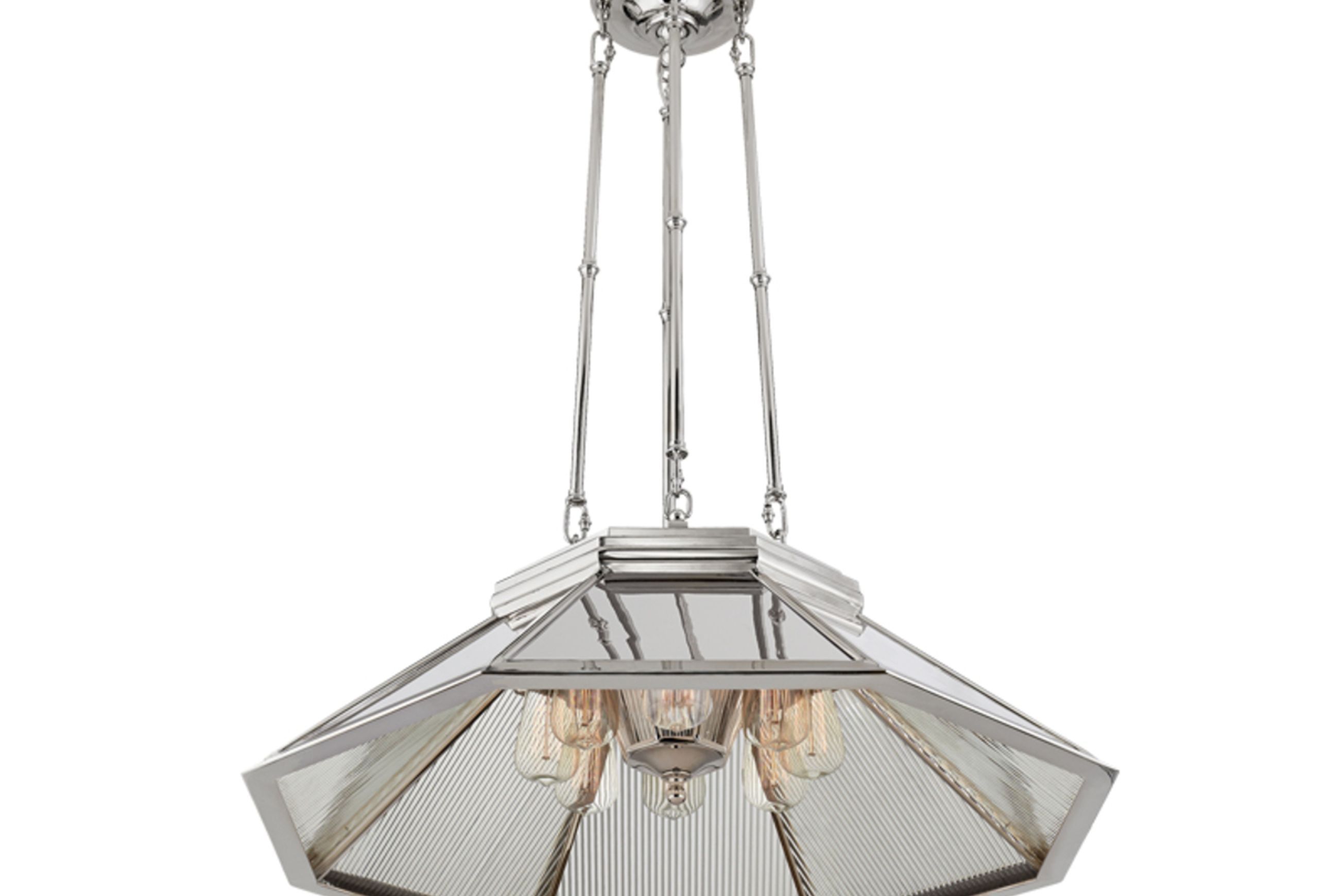 Rivington Medium 8-Paneled Chandelier – Nickel