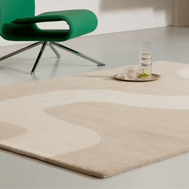 Marimekko Seireeni - Warm Beige | 100% Wool Designer Floor Rug