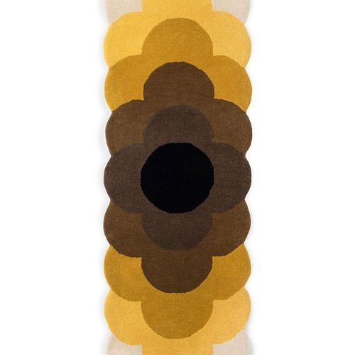 Orla Kiely Optical Flower Rug - Dandelion | 100% Wool Runner Floor Rug