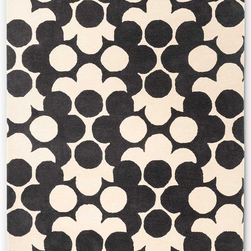 Puzzle Flower Rug - Slate | Orla Kiely Designer Floor Rug