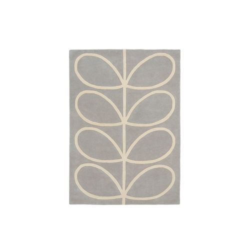 Orla Kiely Giant Linear Stem Rug - Grey | 100% Wool Designer Floor Rug