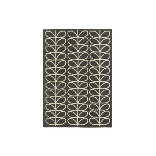 Orla Kiely Linear Stem Rug - Slate | 100% Wool Designer Floor Rug