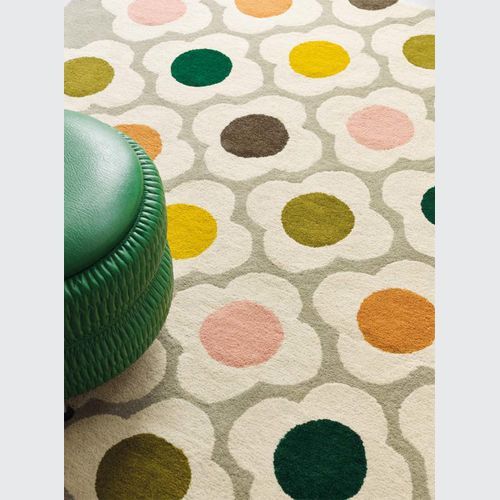 Orla Kiely Spot Flower Rug - Multi | 100% Wool Designer Floor Rug