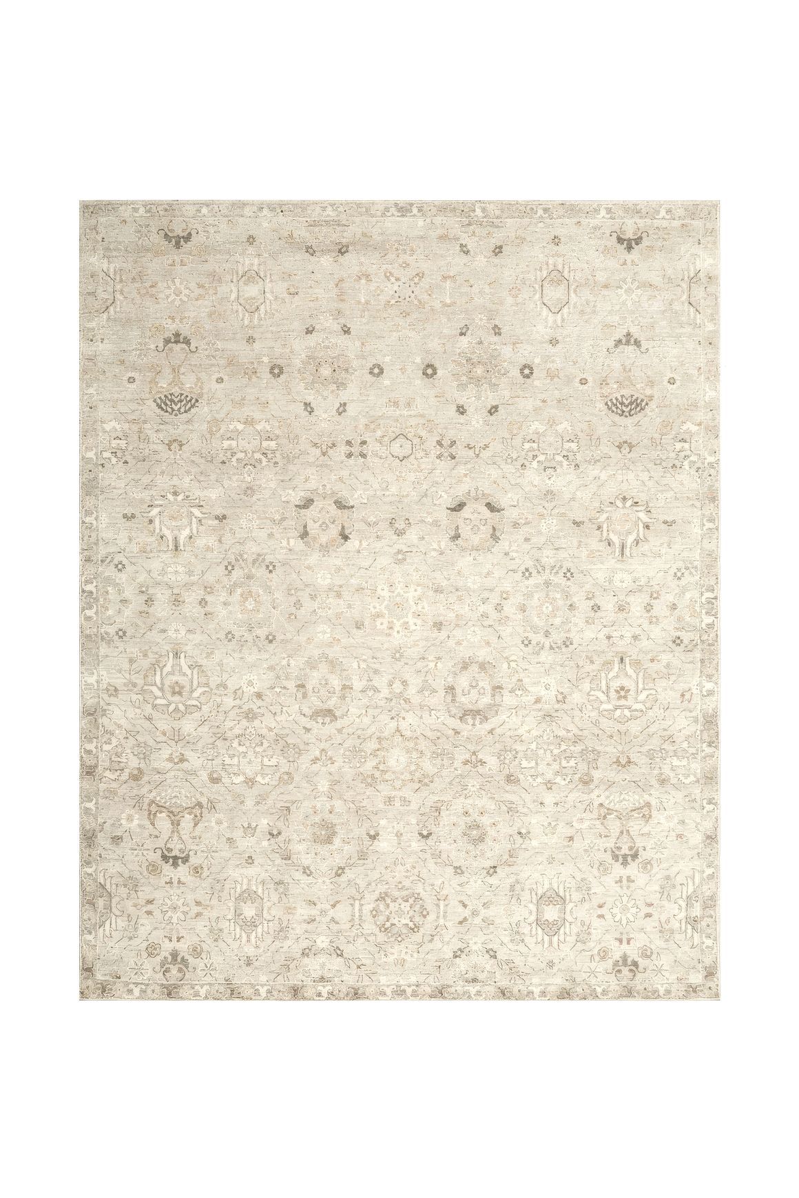 Aragon Grey/Beige l Handknotted Rugs
