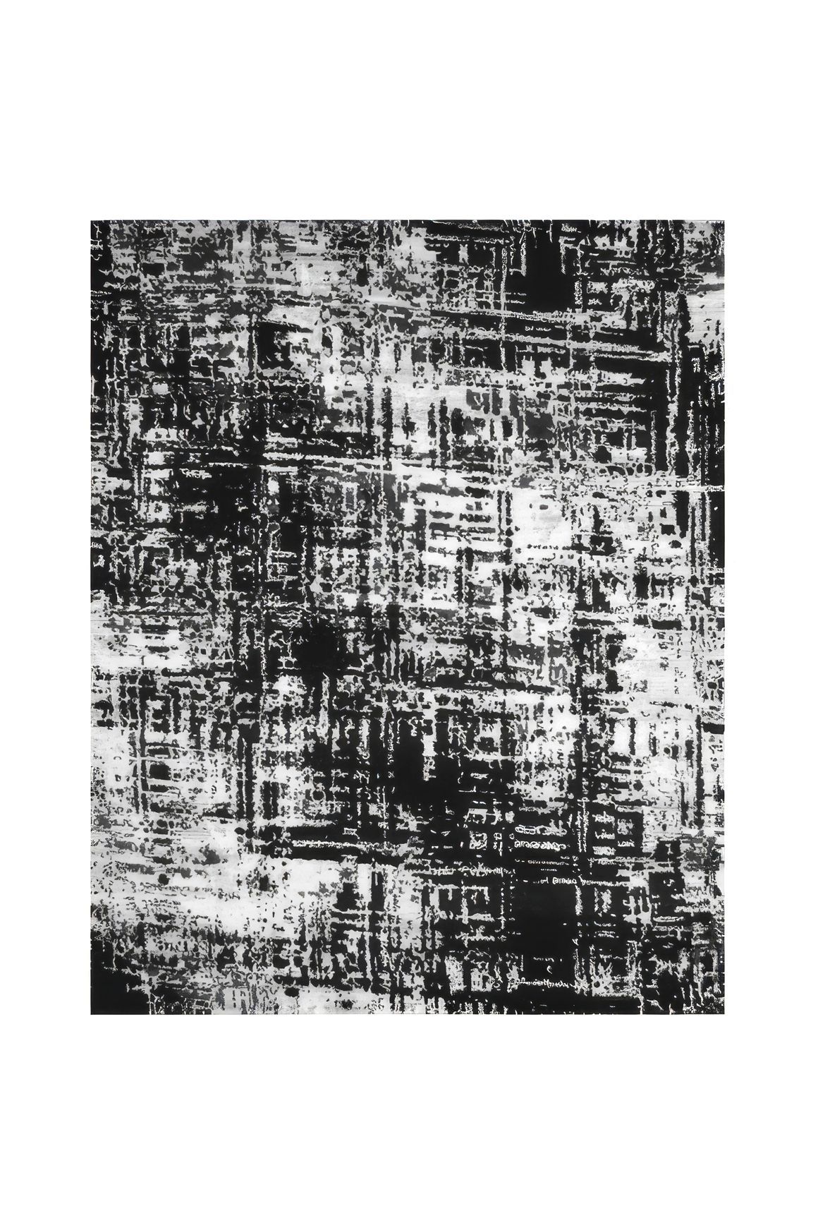 Hatched Black l Handknotted Rugs