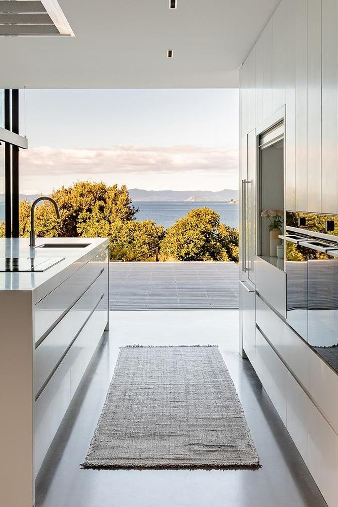 Baya Rhodes Floor Runner - Slate | Indoor or Outdoor