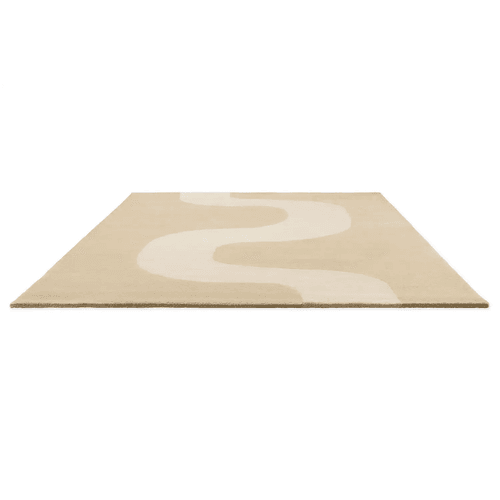 Marimekko Seireeni - Warm Beige | 100% Wool Designer Floor Rug