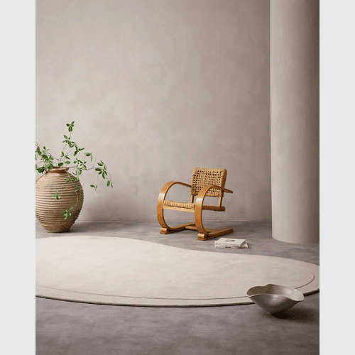 Baya Form 100% Wool Rug - Natural | Curved Form Rug