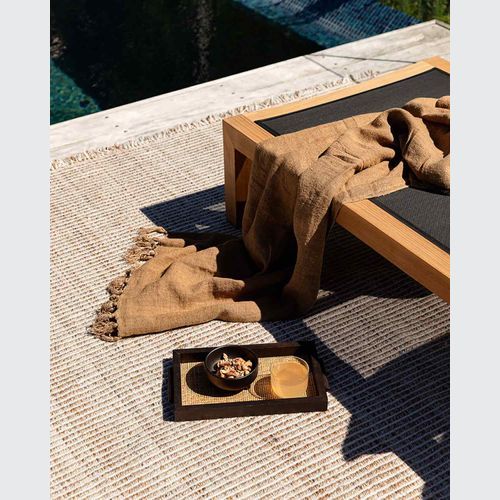 Baya Rhodes Floor Rug - Teak | Indoor or Outdoor