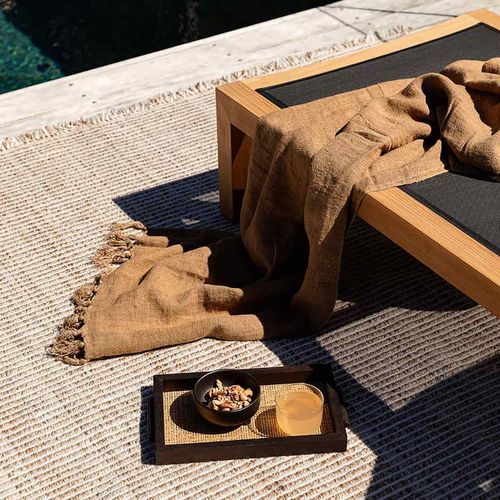 Baya Rhodes Floor Rug - Teak |  Indoor or Outdoor