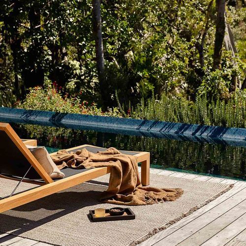 Baya Rhodes Floor Rug - Teak |  Indoor or Outdoor
