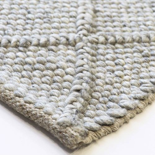 Baya Dakota Handwoven Textured Rug - Silver Birch