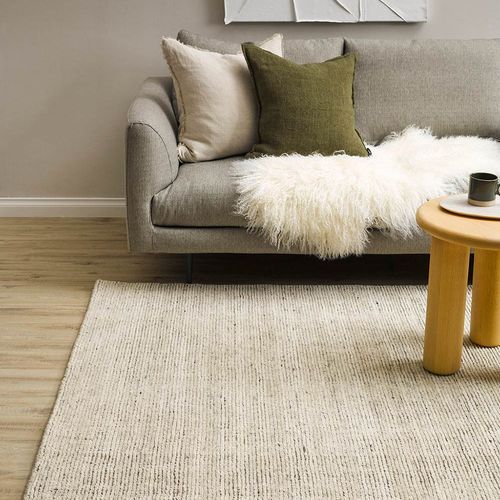 Baya Emmett 100% Wool Floor Rug - Pumice