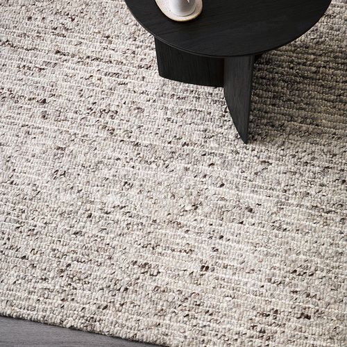 Baya Karaka Handwoven 100% Wool Rug - Oyster Grey