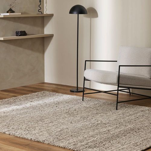 Baya Karaka Handwoven 100% Wool Rug - Oyster Grey
