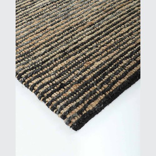 Baya Lima Floor Rug - Charcoal/Natural | Jute and Wool Blend
