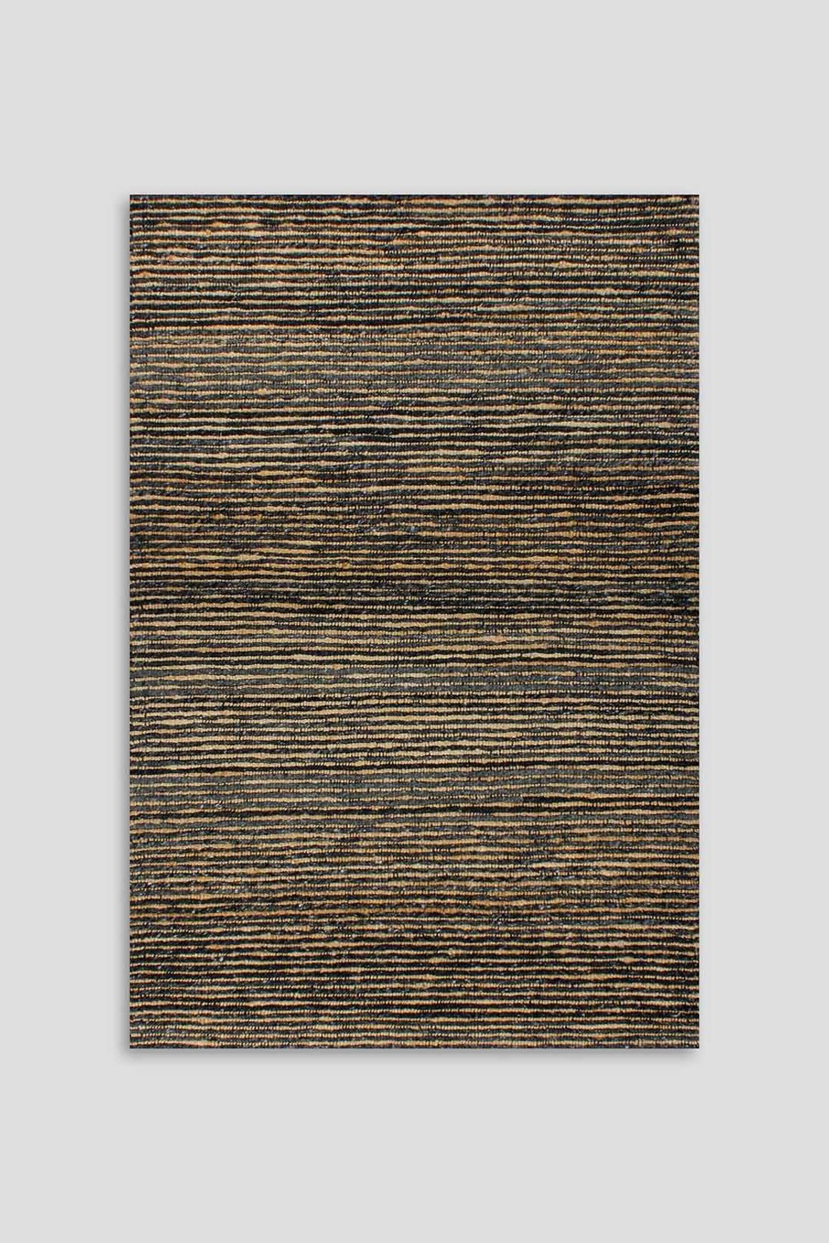 Baya Lima Floor Rug - Charcoal/Natural | Jute and Wool Blend