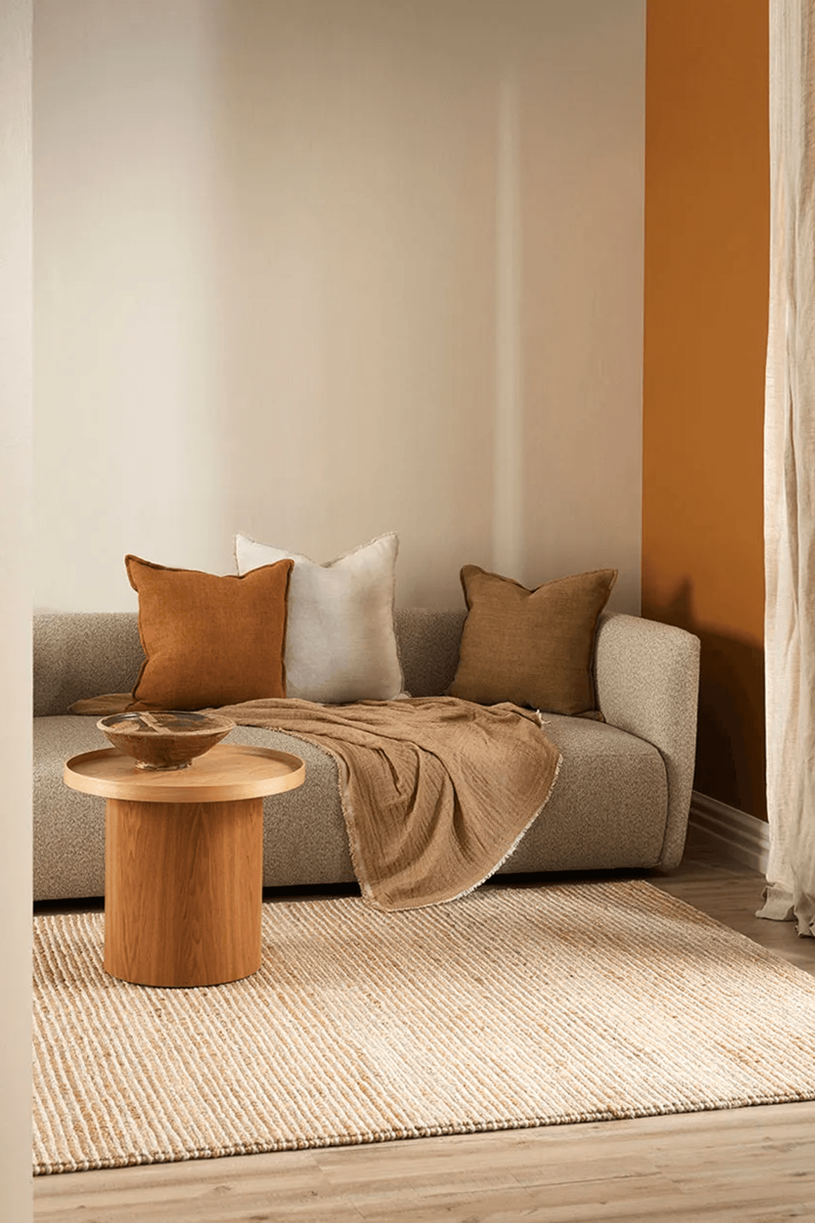 Baya Lima Floor Rug - Sand/Natural | Jute and Wool Blend
