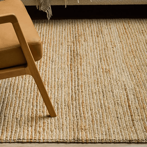 Baya Lima Floor Rug - Sand/Natural | Jute and Wool Blend