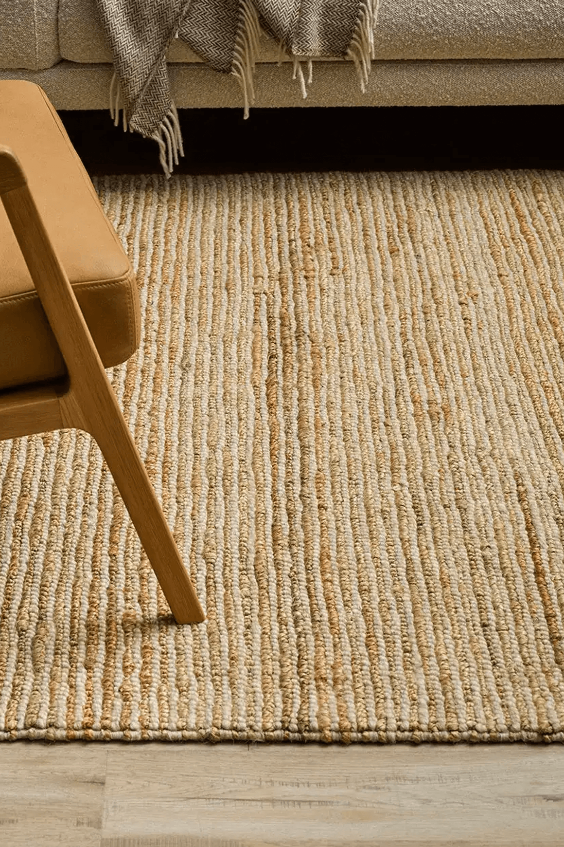 Baya Lima Floor Rug - Sand/Natural | Jute and Wool Blend