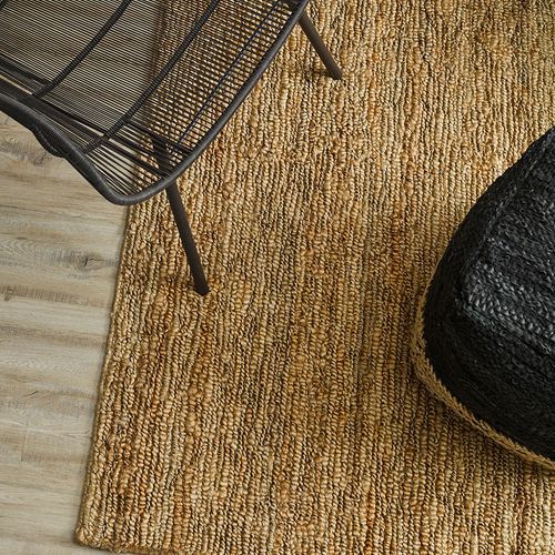 Baya Madagascar 100% Hemp Floor Rug - Natural Brown