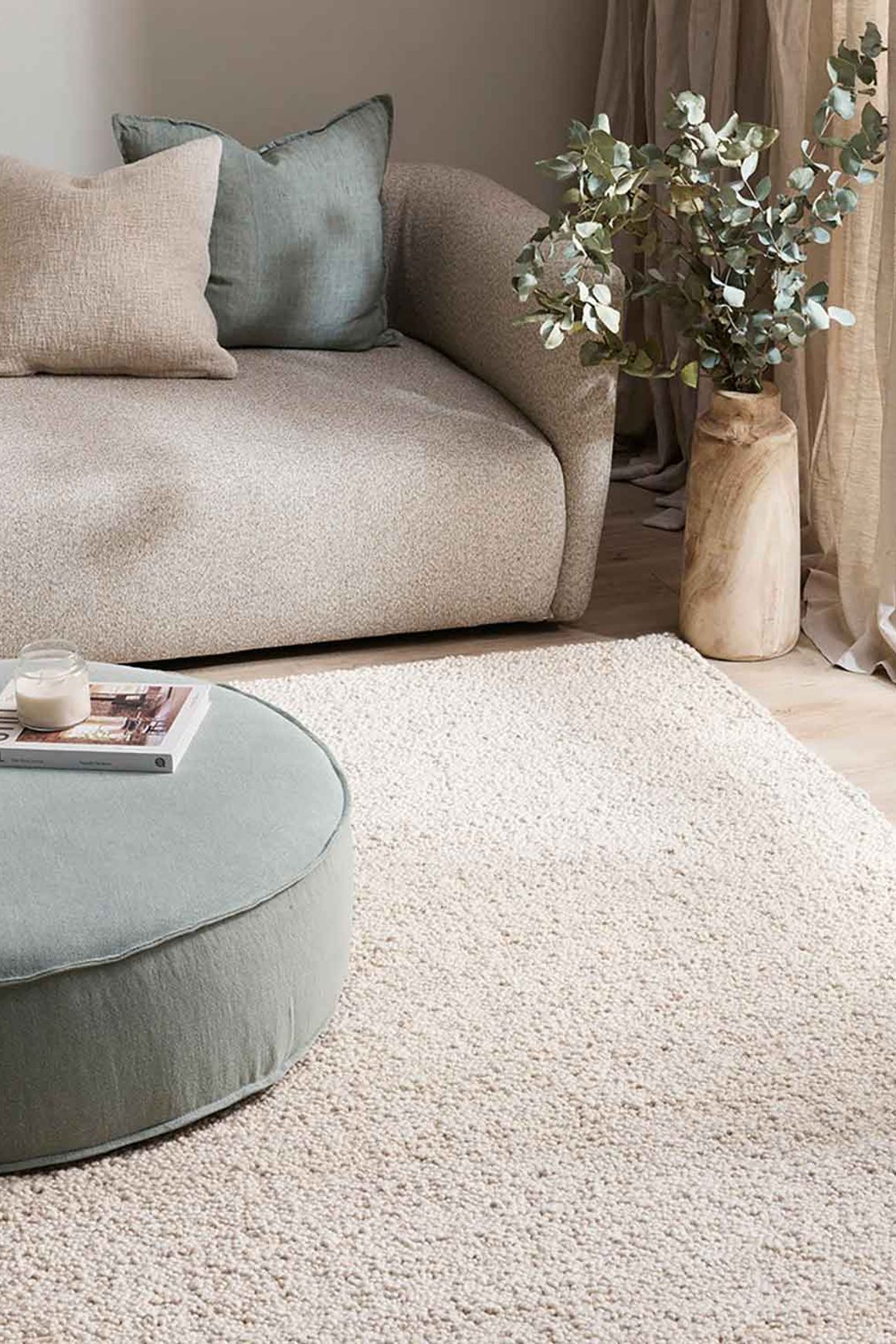 Baya Mt Somers Handwoven 100% Wool Rug - Acorn