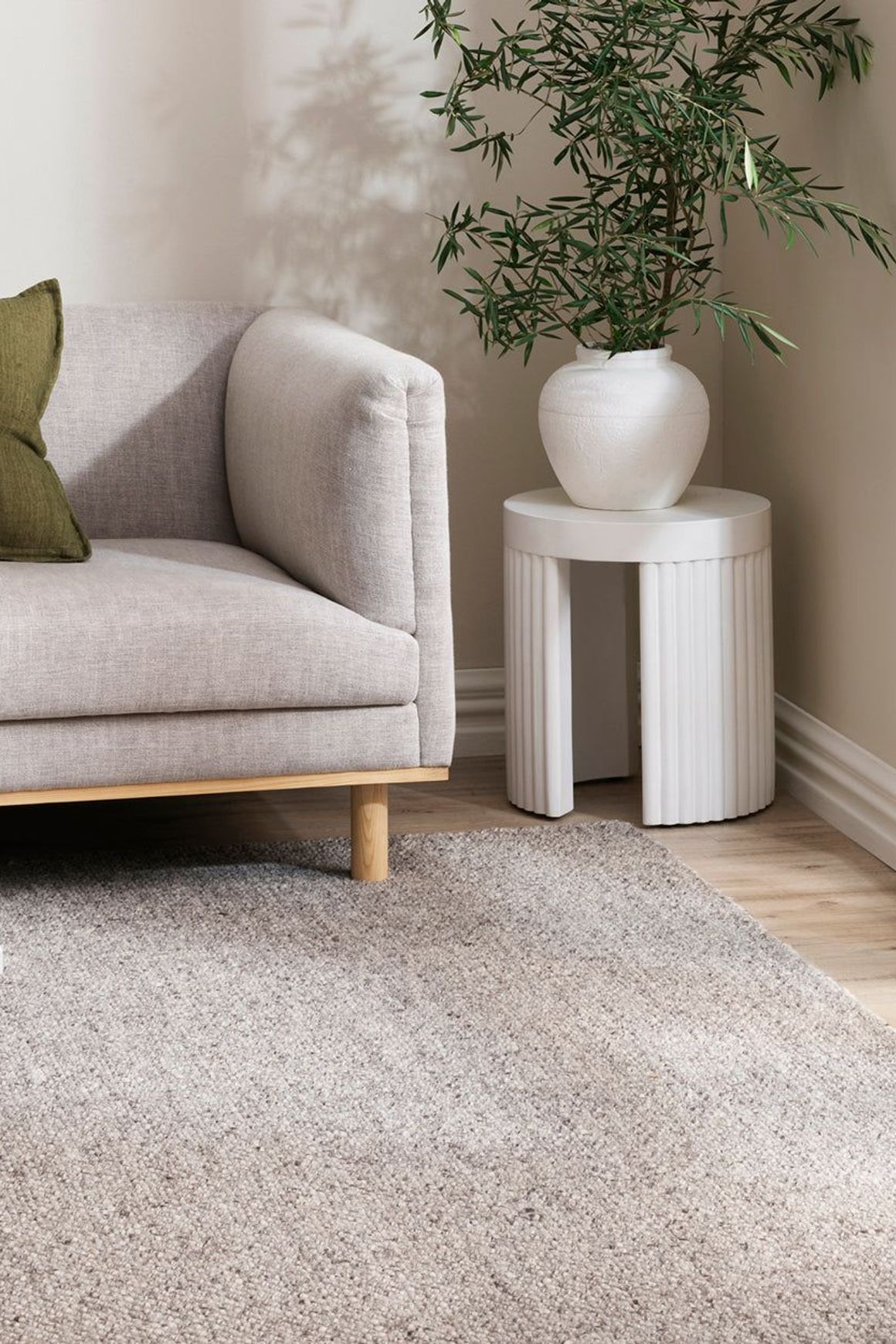 Baya Nebraska Handwoven Textured Rug - Pebble