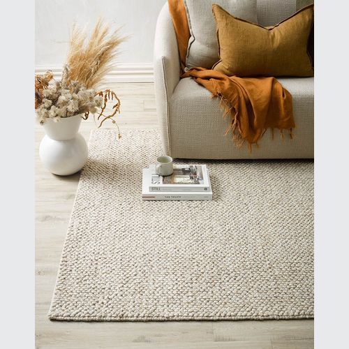 Baya Roxburgh Handwoven Loop Pile Rug - Parchment