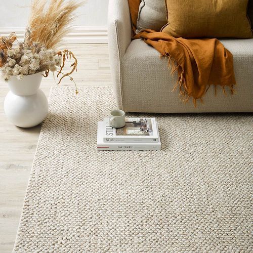 Baya Roxburgh Handwoven Loop Pile Rug - Parchment